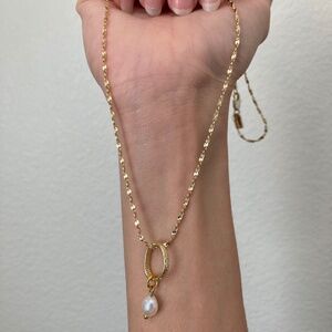 New Vanessa Mooney pearl dainty charm pendant necklace dainty pearl jewelry